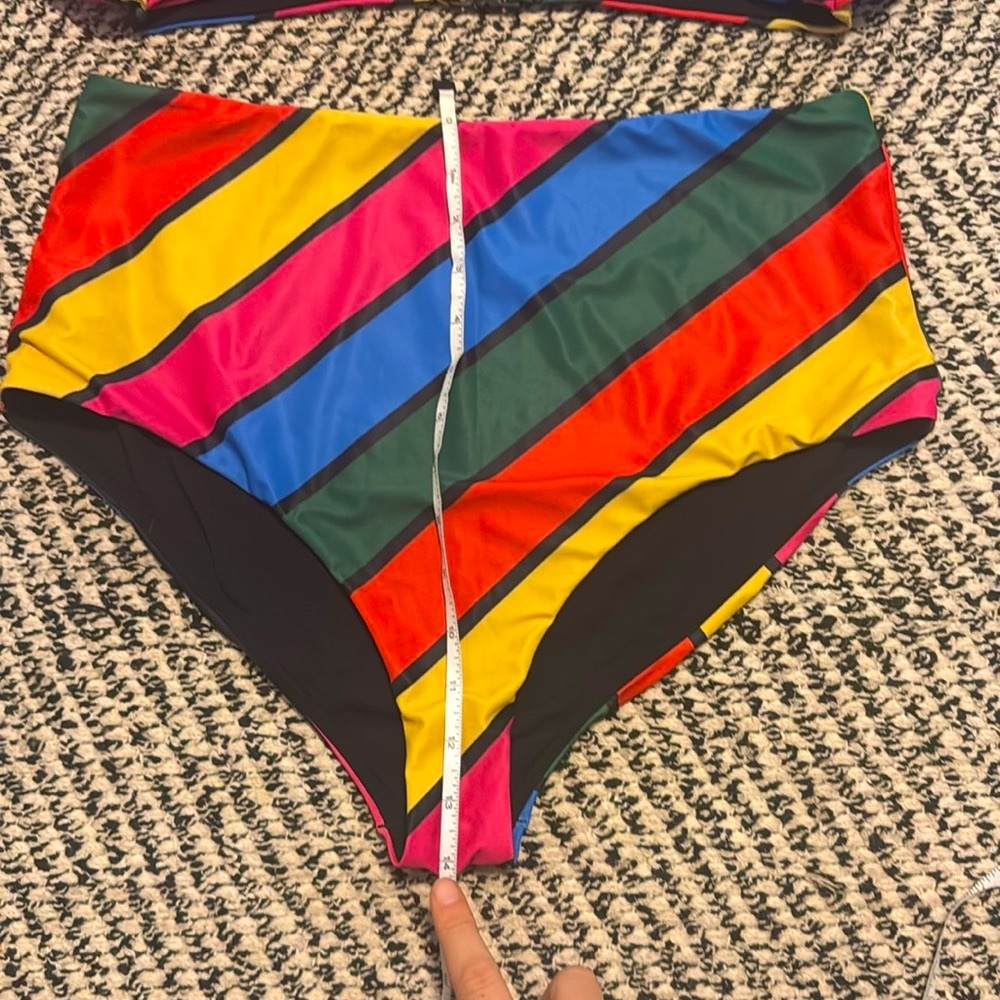 Lazy Oaf Striped Wrap Bikini Set - Picture 7 of 8